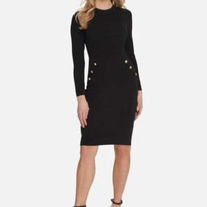 DKNY - Womens Button Trim l Sweaterdress 🖤💛